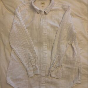 Wilfred White Gauze 100% Cotton Button-Up